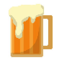 Sticker - pixelated fresh beer alcohol beverage