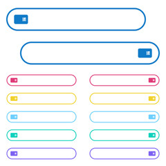 Wall Mural - Chip card icons in rounded color menu buttons