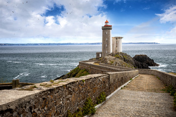 View of the Phare du Petit Minou in Plouzane, Brittany, France