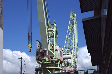 Marine loading crane in the port of Finland