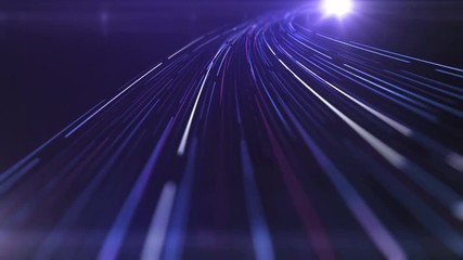 Aufkleber - Computer generated digital blue light streaks. Abstract 3d rendering motion background. 4K, Ultra HD resolution.