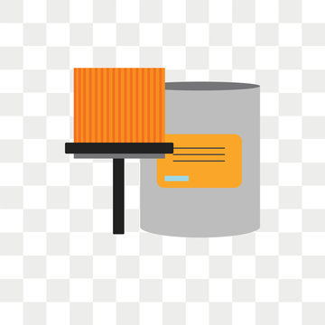Paint vector icon isolated on transparent background, Paint logo design