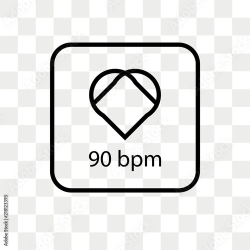 Photo  Beat vector icon isolated on transparent background, Beat logo design