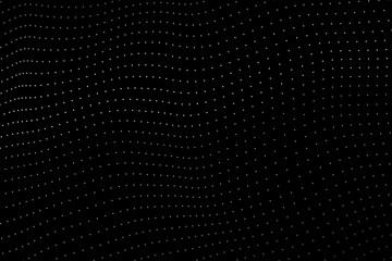 Poster - Wave of particles. Big data.Graphic concept for your design. Wave 3d. Technology vector background. Vector illustration.