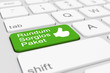 Computer-Tastatur mit einer grünen Taste und der Aufschrift Rundum Sorglos Paket