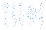 Fototapeta Łazienka - Bubbles under water vector illustration on white background