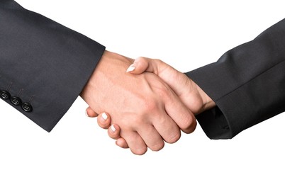 Closeup of Two Business People Shaking Hands