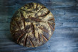 © alkiona_25 - top view of big whole handmade round black bread