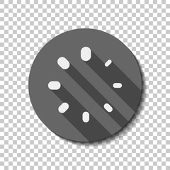Poster - Simple loading symbol. flat icon, long shadow, circle, transpare
