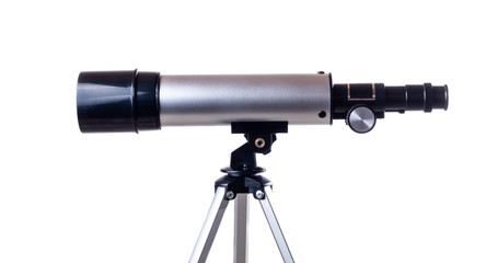 Wall Mural - telescope on a white background in studio