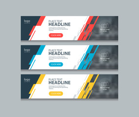 Wall Mural - abstract horizontal web banner design template backgrounds