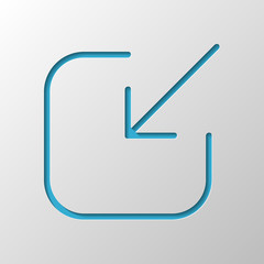 Poster - Share, login or download. Diagonal arrow into square. Paper desi