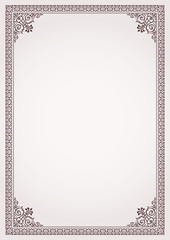 Canvas Print - decorative border frame certificate template