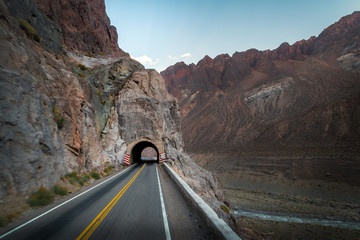 Wall Mural - Tunnel on Ruta 7 the road between Chile and Argentina through Cordillera de Los Andes - Mendoza Province, Argentina