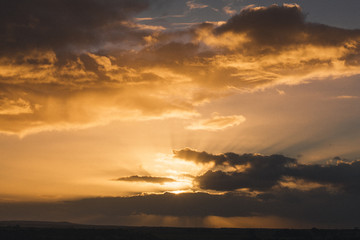 Wall Mural - sunset sky background