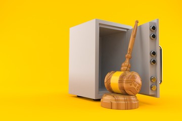 Canvas Print - Gavel with safe