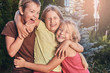 © Fxquadro - Three cute little friends cuddling and play.