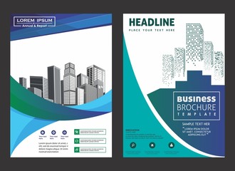 blue creative cover, layout, brochure, magazine, catalog, flyer for event