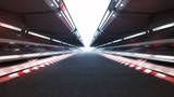 Fototapeta  - illuminated race track with shiny lights and motion blur