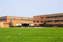 View Of Typical American School Building Exterior 