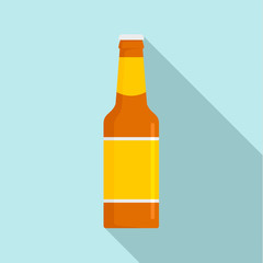 Wall Mural - glass bottle of beer icon. flat illustration of glass bottle of beer vector icon for web design