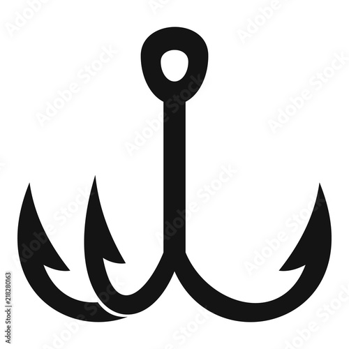 Triple Fish Hook Icon Simple Illustration Of Triple Fish Hook Vector Icon For Web Design Isolated On White Background Stock Vector Adobe Stock