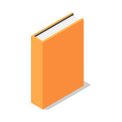 Poster - orange book stand vertical icon. isometric of orange book stand vertical vector icon for web design 