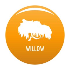 Poster - Willow tree icon. Simple illustration of willow tree vector icon for any design orange