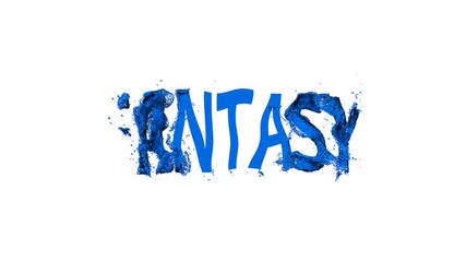 Wall Mural - colorful logo animation word fantasy