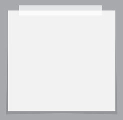 Aufkleber - white paper stickers icon with shadow on gray background. flat style. white stick note paper icon for your web site design, logo, app, UI. note paper and sticker symbol.