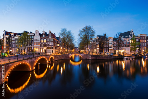 Fototapeta Amsterdam amsterdam-noca