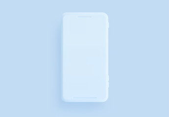Aufkleber - Mobile phone, template modern gadget. Smartphone mackup isolated realistic.