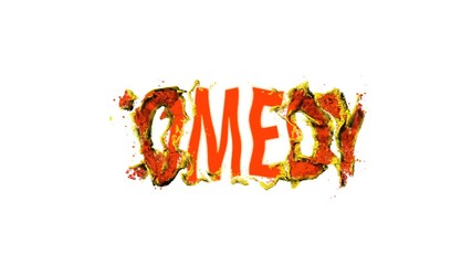 Wall Mural - colorful logo animation word comedy