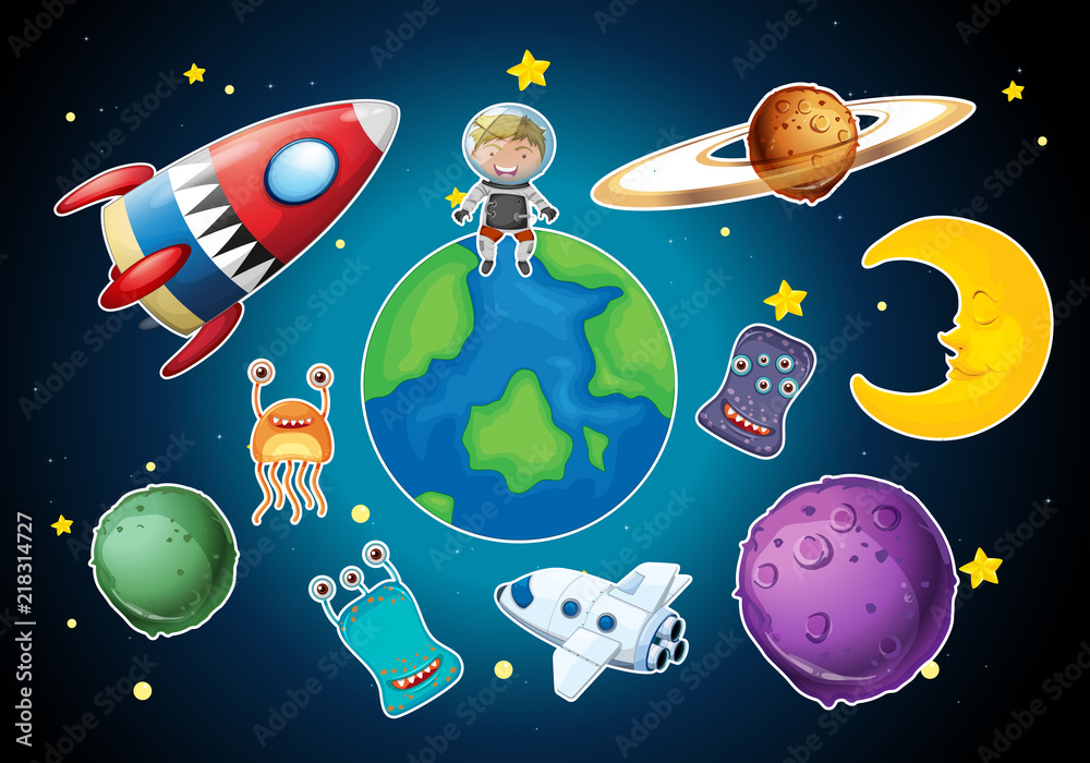 Photo A set of space element