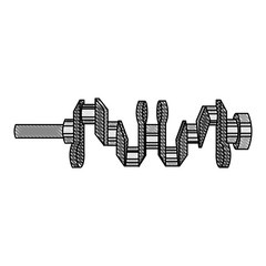 Canvas Print - crankshaft engine piece icon