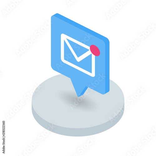 Fotografía New message isometric icon