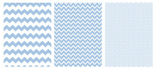 Chevron Seamless Vector Patterns. 3 Various Size Of Chevron Print. White Background. Simple Blue And White Geometric Repeatable Design. 