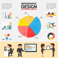 Flat Abstract Infographic Template