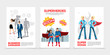 © K3Star - Flat Superhero Characters Posters