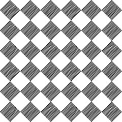Aufkleber - Seamless black square hand drawn a pattern on white background. Geometric abstract texture. Vector illustration