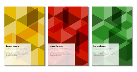 Aufkleber - Colorful trendy geometric flat elements of pattern modern business. Pop art style texture. Modern abstract design poster and cover template