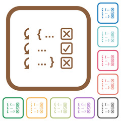 Canvas Print - Debugging program simple icons