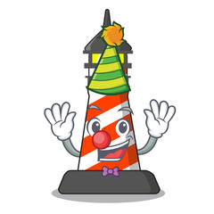 Sticker - Clown classic cartoon lighthouse of red