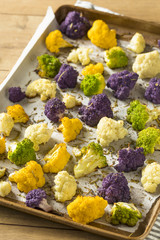 Wall Mural - Organic Roasted Colorful Cauliflower