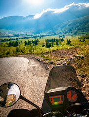 Wall Mural - Traveling on the motorbike