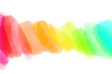 Poster - artistic backdrop, vector with brush strokes various colors, watercolor look background with colorful painted stains