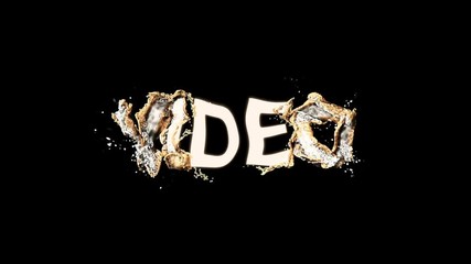 Wall Mural - bright logo animation colorful spray paint word video