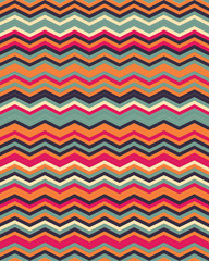 Wall Mural - Seamless zigzag pattern, colorful vector abstract background, trendy textile, fabric, wrapping