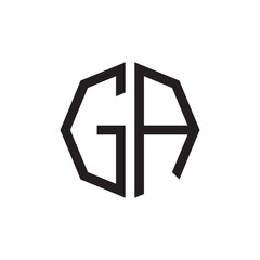 two letter GA octagon logo