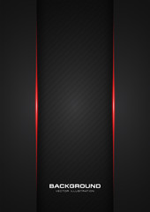 Poster - abstract metallic red shiny color black frame layout modern tech design vector template background